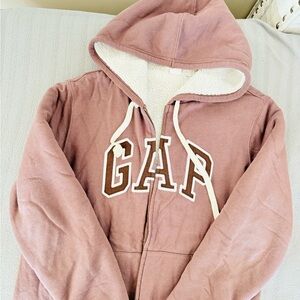 GAP Brown Hooded Jacket with White Lining